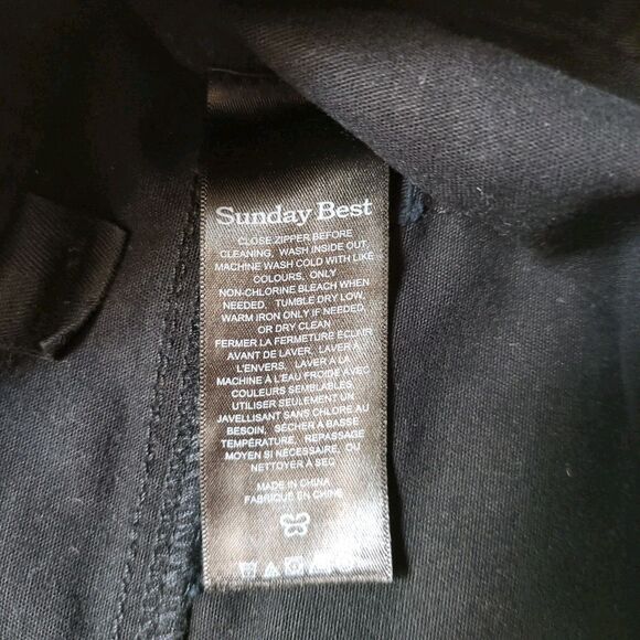 NWT Aritzia Sunday Best Women's Size 4 New Oscar Mid-Rise Carpenter Pants Black - Picture 4 of 12